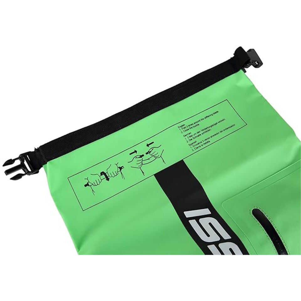 Cressi Premium Dry Bag BLACK - FLUO GREEN - 20L
