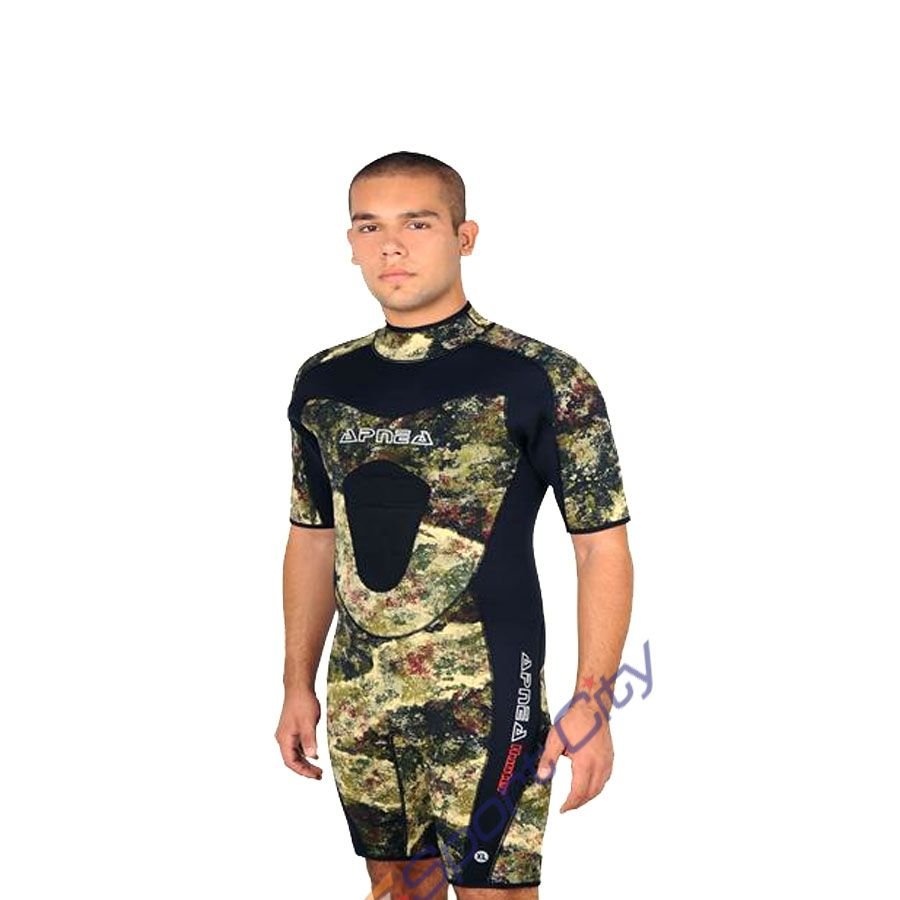 Apnea Hunter Avcı 3mm Shorty Kamuflaj 2XL