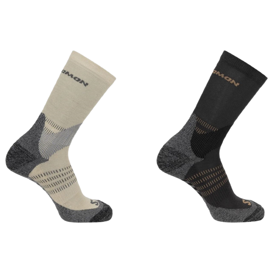 Salomon X Ultra Acces Crew 2 Pack Çorap Bej-Gri - 42-44