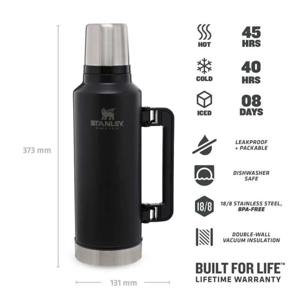 Stanley The Legendary Classic Bottle 1.9L Termos Siyah - 1,9 Litre