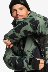 Quiksilver Mission Erkek Ceket Gri-Yeşil - S