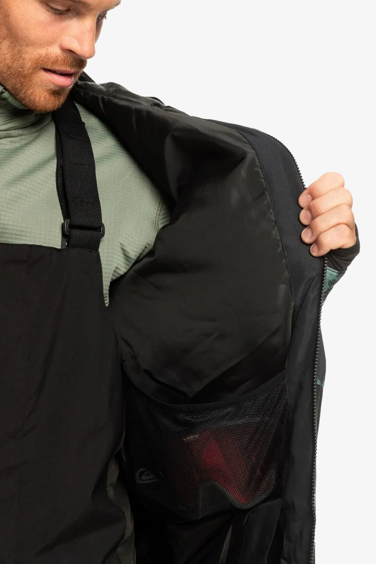 Quiksilver Mission Erkek Ceket Gri-Yeşil - S