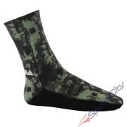 Apnea 5mm İçi Dışı Jarse Çorap Kamuflaj XL